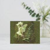 Green Fairy Splashy Collage III Postkarte (Stehend Vorderseite)