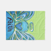Green Faith Guardian Angel Chemo Blanket Fleecedecke (Vorderseite (Horizontal))