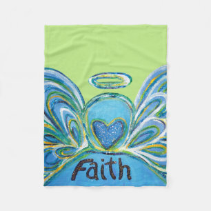 Green Faith Guardian Angel Chemo Blanket Fleecedecke