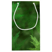 GREEN FALL AUTUMN LEAVES KLEINE GESCHENKTÜTE (Rückseite)