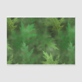 GREEN FALL AUTUMN LEAVES SEIDENPAPIER