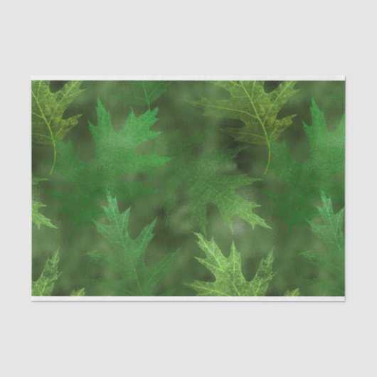 GREEN FALL AUTUMN LEAVES SEIDENPAPIER (Vorderseite)