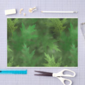 GREEN FALL AUTUMN LEAVES SEIDENPAPIER (Handwerk)