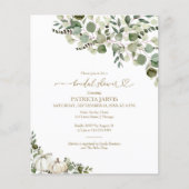 Green Fall Budget Bridal Dusche Einladungen Flyer (Vorne)