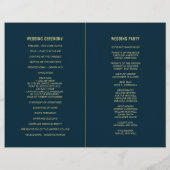 Green Fall Green Blätter Foliage Wedding Program (Rückseite)