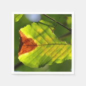 Green Fall Leaf Serviette (Vorderseite)