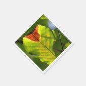 Green Fall Leaf Serviette (Ecke)