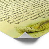 Green Fallen Feather Desiderata Poster (Ecke)