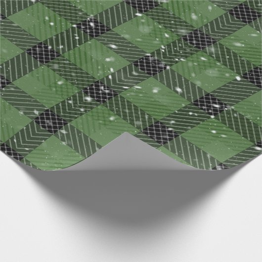 Green family christmas wallpaper geschenkpapier (Ecke)