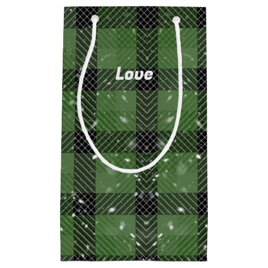 Green family christmas wallpaper kleine geschenktüte (Vorderseite)