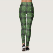 Green family christmas wallpaper leggings (Rückseite)