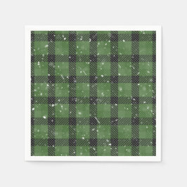 Green family christmas wallpaper serviette