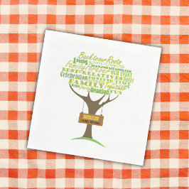 Green Family Wiedersehen Paper Napkin Serviette