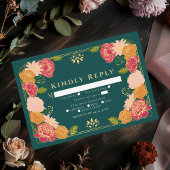 Green Fantasy Enchanted Garden Wedding UAWG RSVP Karte