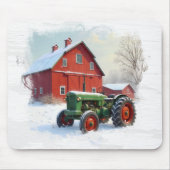 Green Farm Tractor and Red Barn Mousepad (Vorne)