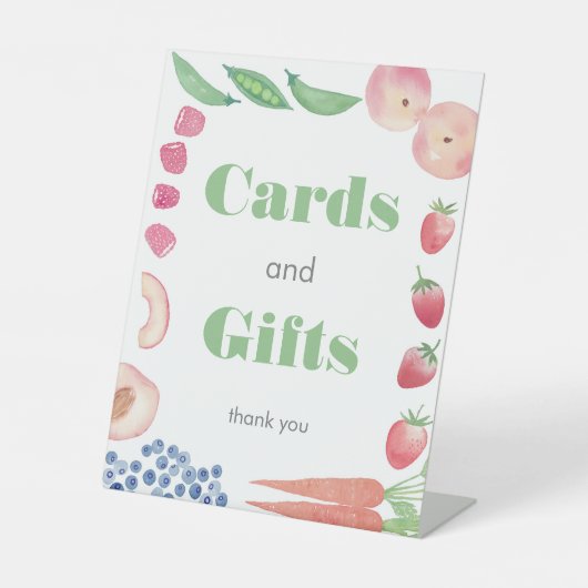 Green Farmer's Market Baby Duschkarten & Geschenke Sockelschild (Vorderseite)