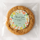 Green Farmers Market Party Favor Thank You Runder Aufkleber