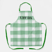 Green Farmhouse Uff da All-over Print Schürze (Vorderseite)