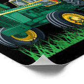 Green Farming Tractor Poster (Ecke)