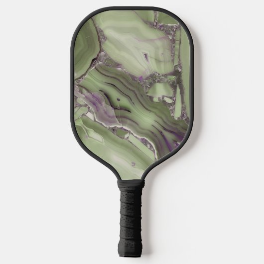 Green faux cracked surface pickleball schläger (Rückseite)