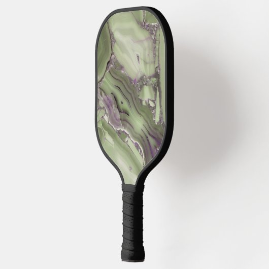Green faux cracked surface pickleball schläger (Links)
