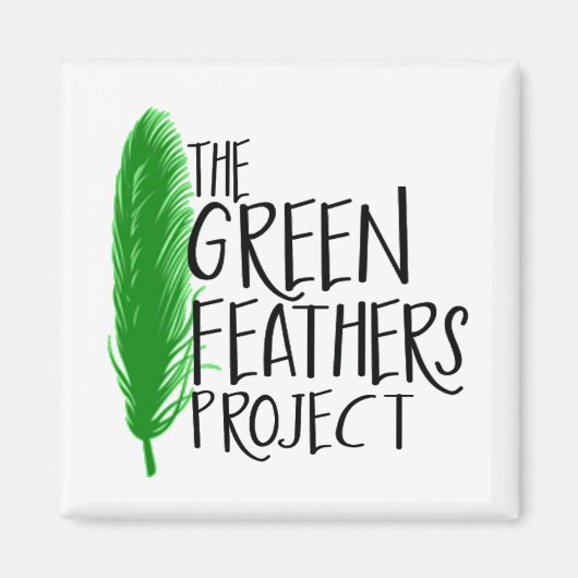 Green Feathers Project Mini Magnet (Vorne)