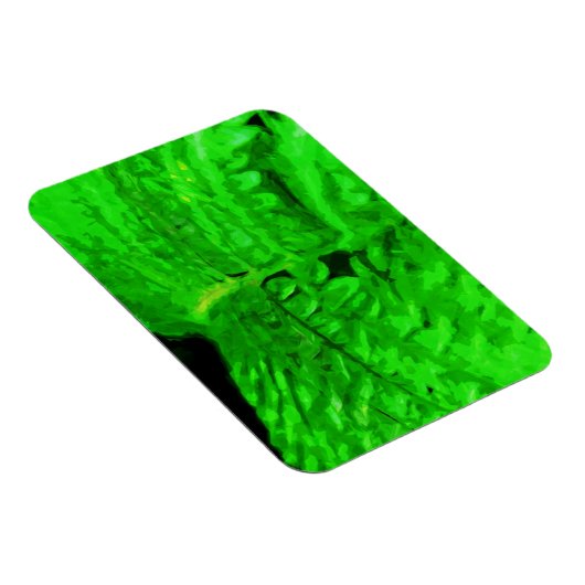 Green Fern Abstrakt Impressionismus Magnet (Rechte Seite)