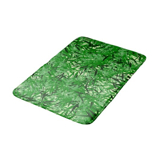 Green Fern Bath Mat Badematte (Schrägansicht)