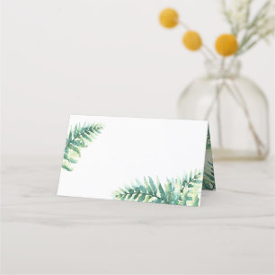 Green Fern Blank Wedding Platzkarten