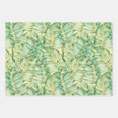 Green Fern-Blätter Geschenkpapier Set (Vorderseite)