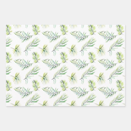 Green Fern-Blätter Geschenkpapier Set (Vorderseite 2)
