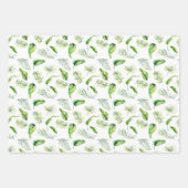 Green Fern-Blätter Geschenkpapier Set (Vorderseite)