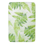 Green Fern Blätter Moderne botanische Wasserfarbe Badematte (Vorderseite Vertikal)