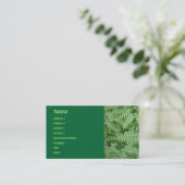 Green Fern Business Card Visitenkarte (Stehend Vorderseite)
