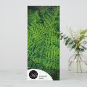 GREEN FERN BUSINESS LOGO KUNDE DANKE KARTE (Stehend Vorderseite)