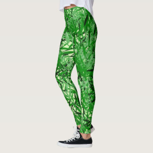 Green Fern Ladys Leggings