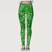 Green Fern Ladys Leggings (Vorderseite)