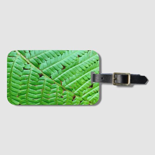 Green Fern Leaf Gepäckanhänger (Vorderseite (Horizontal))