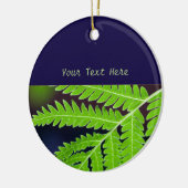 Green Fern Leaf Keramikornament (Links)