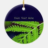 Green Fern Leaf Keramikornament (Hinten)