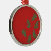 Green Fern Lucky Holiday Red Ornament (Rechts)