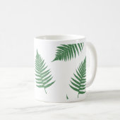 Green Fern Lucky Pattern Coffee Tasse Cup (VorderseiteRechts)