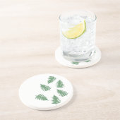 Green Fern Lucky Sandstone Untersetzer (Seite)