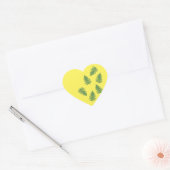 Green Fern Lucky Set von Aufklebern Herz-Aufkleber (Umschlag)