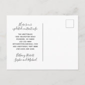 Green Fern Neue Adresse Einfache botanische Bewegu Ankündigungspostkarte (Rückseite)