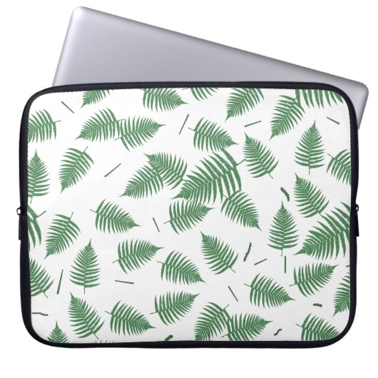 Green Fern Pflanzen Leaf-Muster Laptop-Sieb Laptopschutzhülle (Vorderseite)