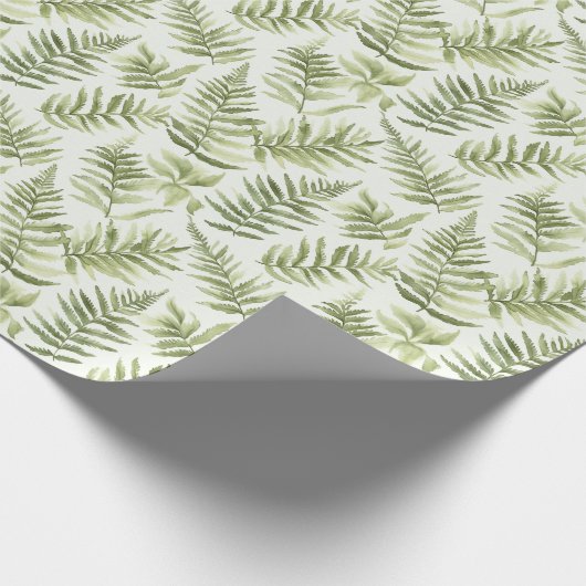 Green Fern Plants Geschenkpapier (Ecke)