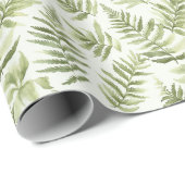 Green Fern Plants Geschenkpapier (Rolleneckpunkt)