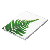 Green Fern Print Woodlands Leaf Notizblock (Rotiert)
