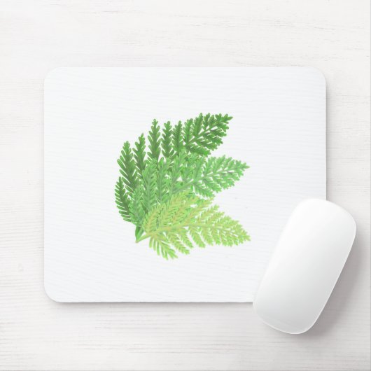 Green Fern Trio Mousepad (Mit Mouse)